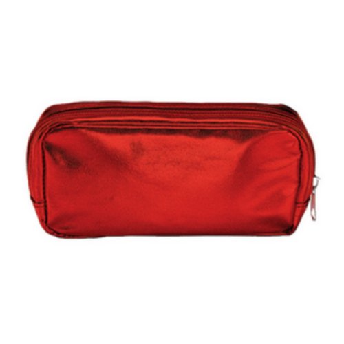 Naturally Yours Red Metalic Cosmetic Bag on white background