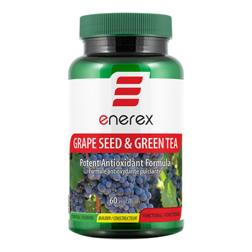 Enerex Grape Seed and Green Tea on white background