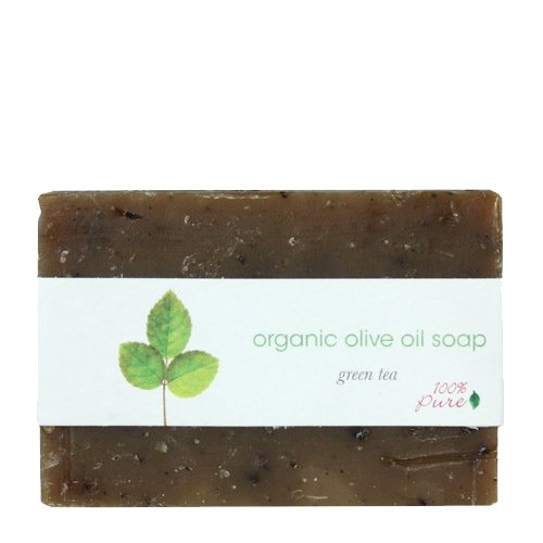 100% Pure Organic Organic Olive Oil Soap - Green Tea, 99.2g/3.5 oz