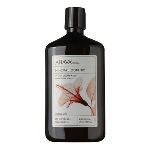 Ahava Mineral Botanic Velvet Cream Wash - Hibiscus and Fig, 500ml/17 fl oz