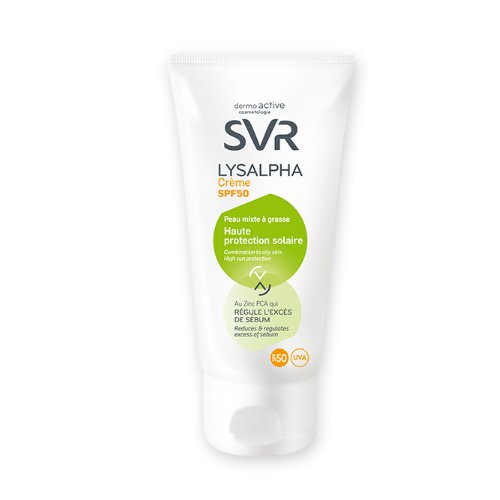 SVR Lab Lysalpha Cream SPF 50 on white background