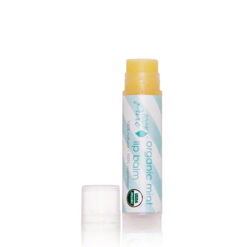 100% Pure Organic Mint Lip Balm, Stick, 4.25g/0.15 oz