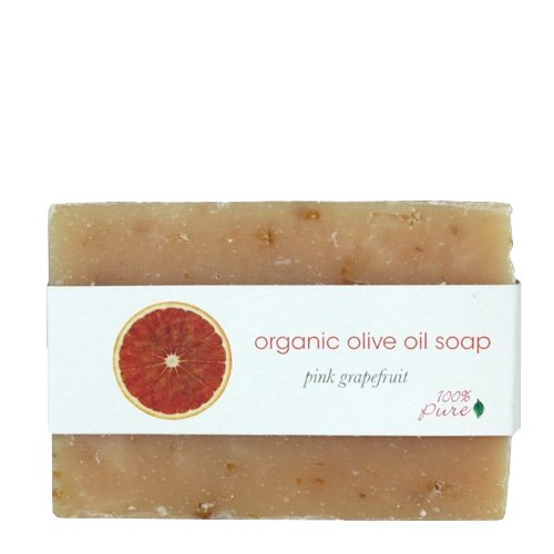 100% Pure Organic Organic Olive Oil Soap - Pink Grapefruit, 99.2g/3.5 oz