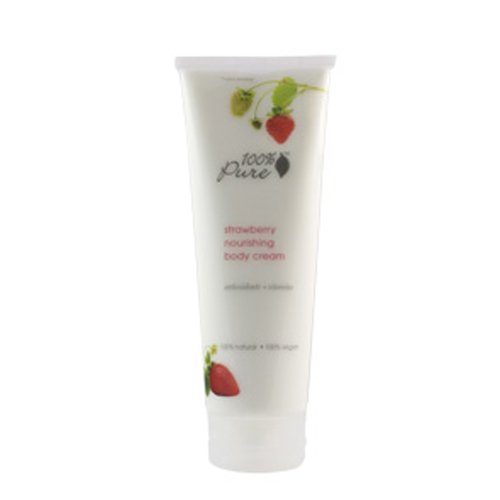 100% Pure Organic Strawberry Body Cream, 236ml/8 oz