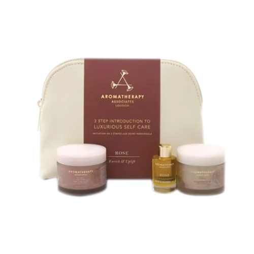 Aromatherapy Associates 3 Step Introduction to Rose on white background