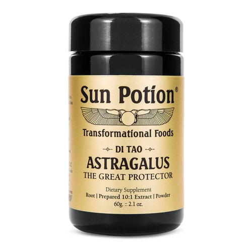 Sun Potion Astragalus Root Extract Powder on white background