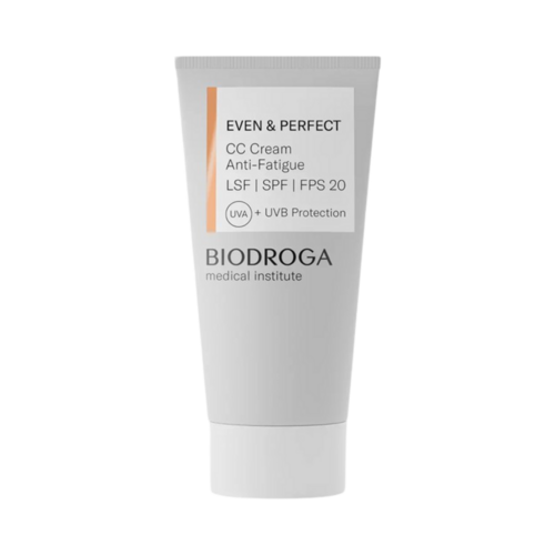 Biodroga MD Even and Perfect  CC Cream Anti-Fatigue SPF 20 on white background
