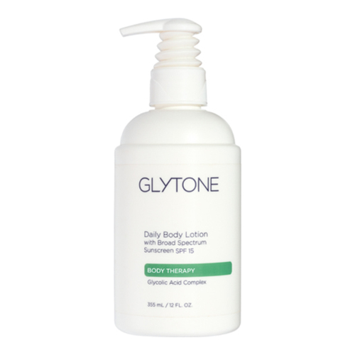Glytone Daily Body Lotion SPF 15 on white background