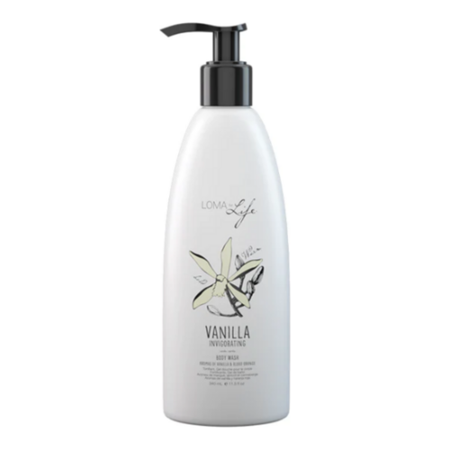 Loma Organics Body Wash Invigorating Vanilla on white background