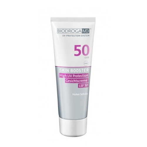 Biodroga MD Skin Booster High UV Protection Face Care SPF50 on white background