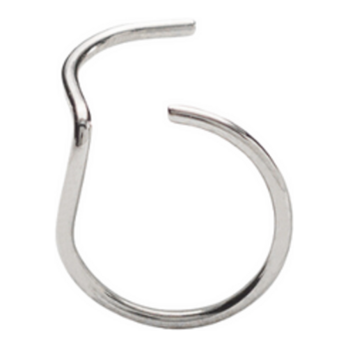 Blomdahl Nose Ring, Right - Natural Titanium (8mm) on white background