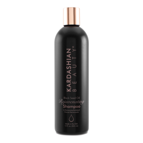 Kardashian Beauty Black Seed Oil Rejuvenating Shampoo on white background