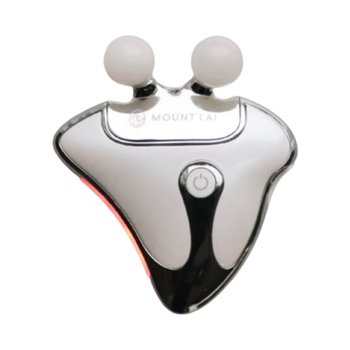 Mount Lai The Vitality Qi LED Gua Sha Device with Protective Pouch on white background