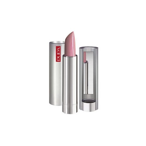 Pupa New Chic Lipstick Orange Delicious - 32, 1 piece Pupa New Chic Lipstick Iridescent Lila - 08 on white background