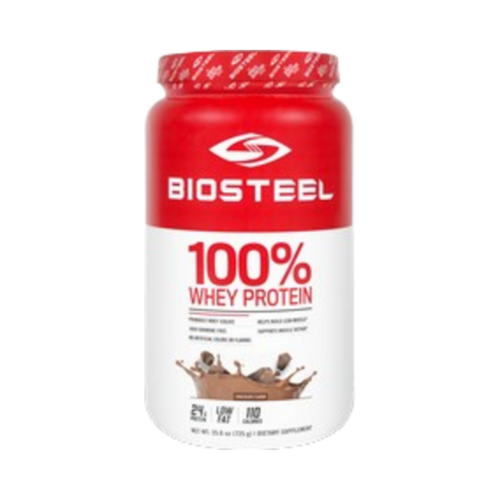 BioSteel 100% Whey Protein Chocolate on white background
