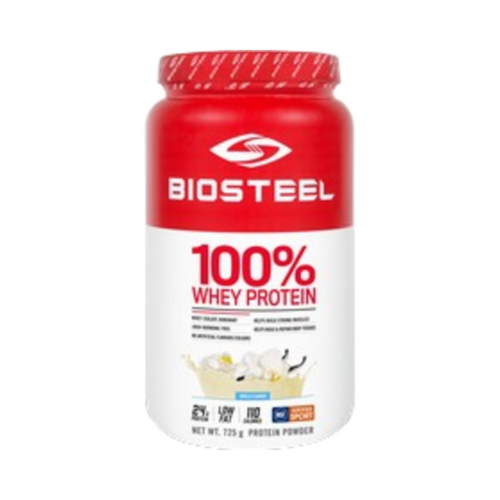 BioSteel 100% Whey Protein Vanilla on white background