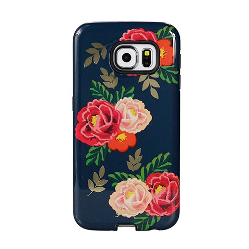 Sonix Samsung Galaxy S6 Case - Fuchsia Stripe, 1 piece Sonix Samsung Galaxy S6 Case - Black Orchid on white background