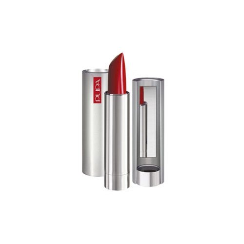 Pupa New Chic Lipstick Orange Delicious - 32, 1 piece Pupa New Chic Lipstick Iridescent Lila - 08 on white background