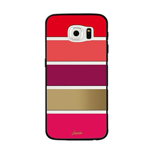 Sonix Samsung Galaxy S6 Case - Fuchsia Stripe, 1 piece Sonix Samsung Galaxy S6 Case - Black Orchid on white background