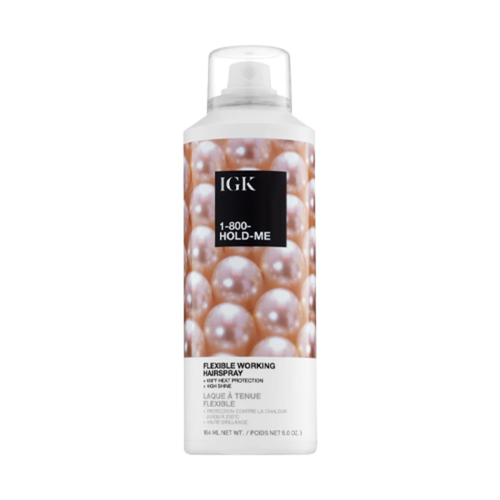 IGK Hair 1-800-Hold-Me No-Crunch Flexible Hold, 164ml/5 fl oz IGK Hair 1-800-Hold-Me No-Crunch Flexible Hold on white background