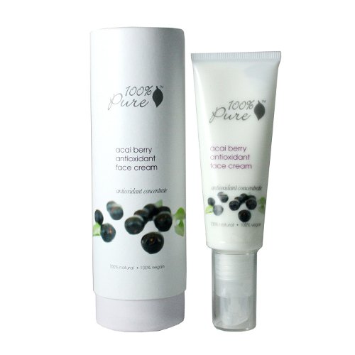 100% Pure Organic Organic Acai Berry Antioxidant Facial Cream, 50ml/1.6 fl oz 100% Pure Organic Organic Acai Berry Antioxidant Facial Cream on white background