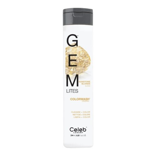 Celeb Luxury Gem Lites Sunstone Blonde Colorwash, 244ml/8.3 fl oz Celeb Luxury Gem Lites Sunstone Blonde Colorwash on white background