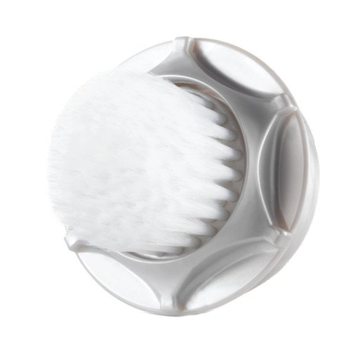 Clarisonic LUXE Satin Precision Brush, Single Unit Clarisonic LUXE Body Velvet Brush on white background