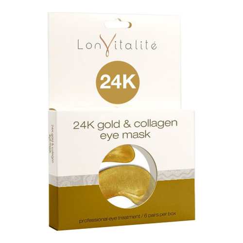 Lonvitalite 24K Gold and Collagen Eye Mask (6 Pairs), 1 set