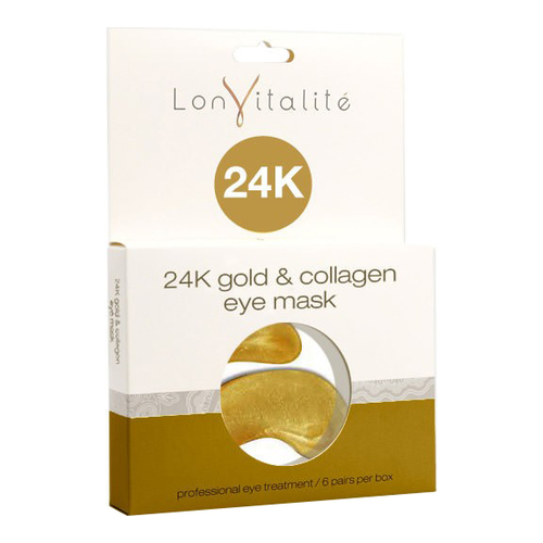 Lonvitalite 24K Gold and Collagen Eye Mask (6 Pairs), 1 set Lonvitalite 24K Gold and Collagen Eye Mask (6 Pairs) on white background