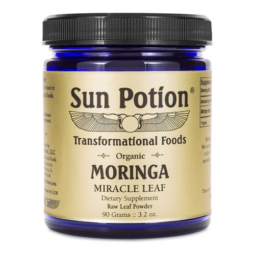 Sun Potion Moringa Leaf Powder (Organic), 90g/3.2 oz Sun Potion Moringa Leaf Powder (Organic) on white background