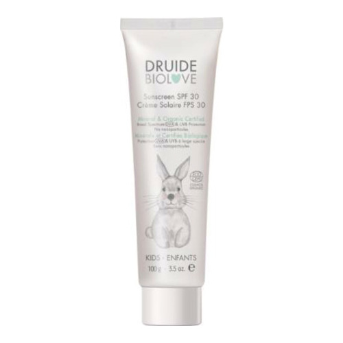 Druide BioLove Sunscreen SPF 30, 100g/3.5 oz Druide BioLove Sunscreen SPF 30 on white background