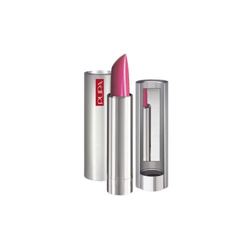 Pupa New Chic Lipstick Orange Delicious - 32, 1 piece Pupa New Chic Lipstick Iridescent Lila - 08 on white background