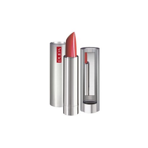 Pupa New Chic Lipstick Orange Delicious - 32, 1 piece Pupa New Chic Lipstick Iridescent Lila - 08 on white background