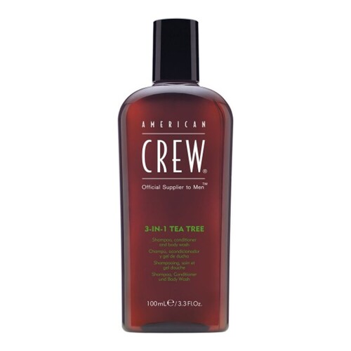 American Crew 3-in-1 Tea Tree Shampoo on white background