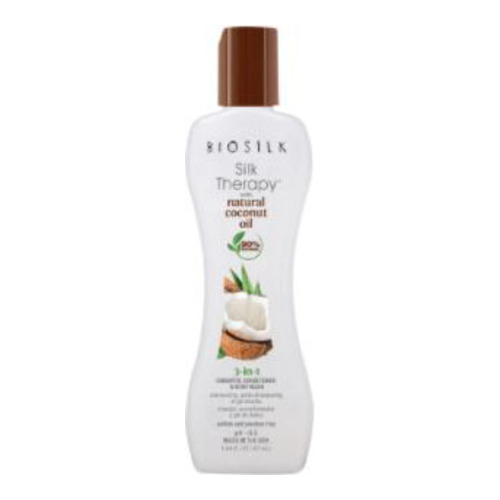 Biosilk  Silk Therapy with Natural Coconut Oil 3-in-1 on white background