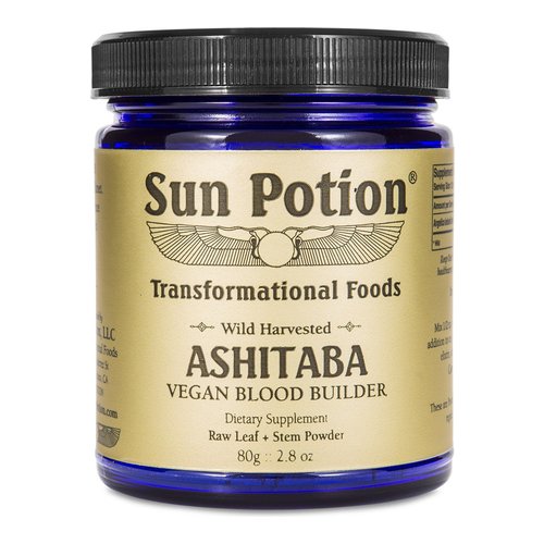 Sun Potion Ashitaba Herb Powder (Organic), 80g/2.8 oz Sun Potion Ashitaba Herb Powder (Organic) on white background