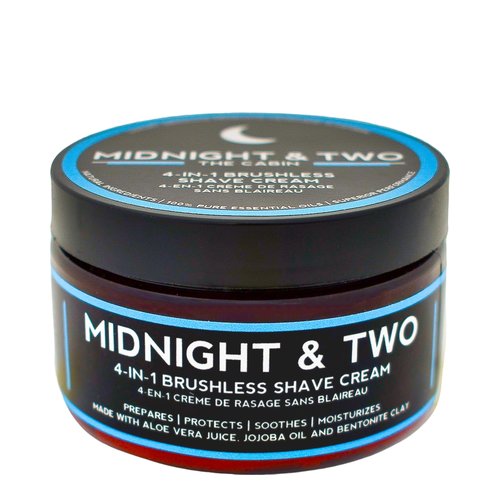 Midnight and Two 4-In-1 Brushless Shaving Cream - The Cabin, 120ml/4.1 fl oz Midnight and Two 4-In-1 Brushless Shaving Cream - Natural (Unscented) on white background