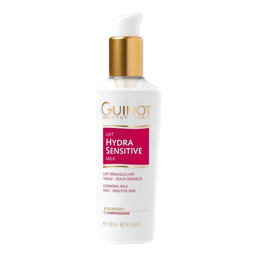 Guinot Hydra Sensitive Milk on white background