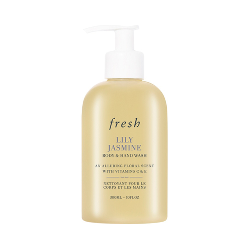 Fresh Lily Jasmine Body and Hand Wash on white background