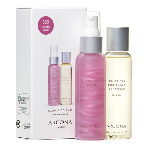 Arcona Glow and Go Duo, 1 set Arcona Glow and Go Duo on white background