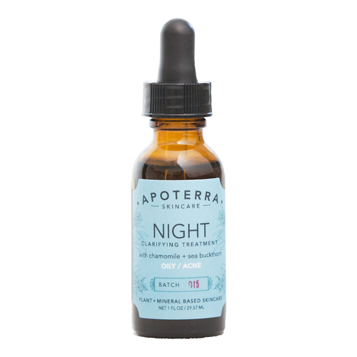 APOTERRA Night Clarifying Treatment with Chamomile + Sea Buckthorn, 29.57ml/1 fl oz APOTERRA Night Clarifying Treatment with Chamomile + Sea Buckthorn on white background