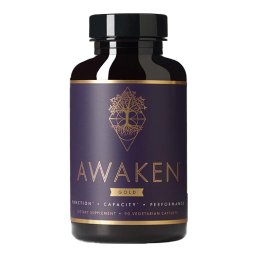 AWAKENED ALCHEMY AWAKEN GOLD, 90 capsules AWAKENED ALCHEMY AWAKEN GOLD on white background