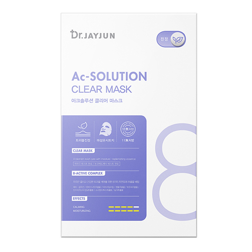 JAYJUN Ac-Solution Clear Mask (25ml x 5 sheets), 1 set