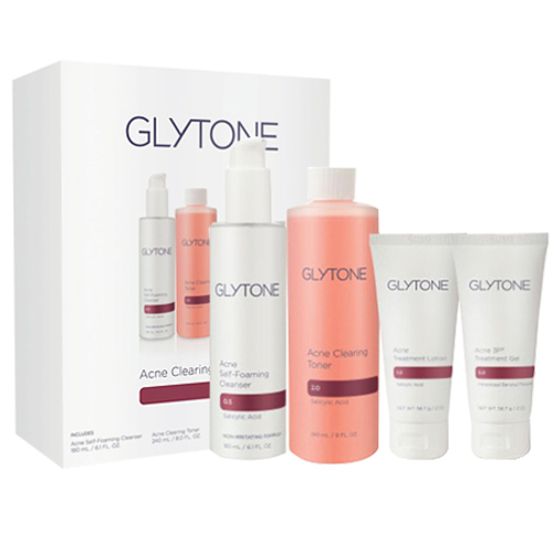 Glytone Acne Clearing System on white background