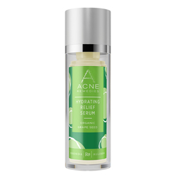 Acne Remedies Hydrating Relief Serum on white background