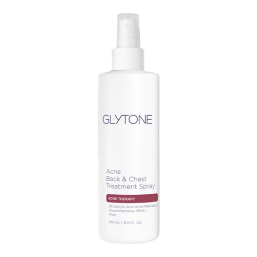 Glytone Acne Back and Chest Treatment Spray on white background