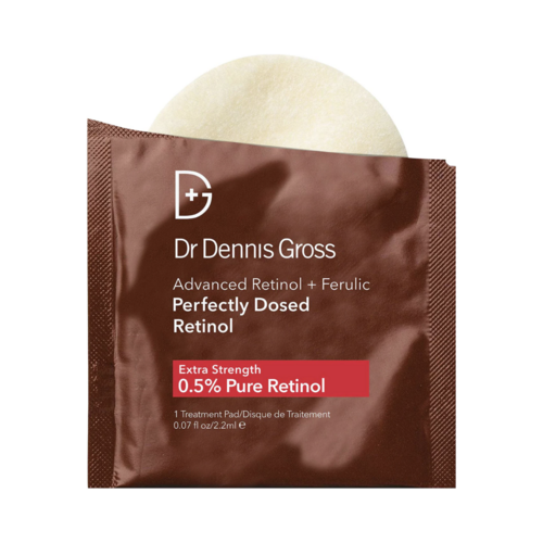 Dr Dennis Gross Advanced Retinol + Ferulic Perfectly Dosed Retinol Extra Strength 0.5%, 8 pieces Dr Dennis Gross Advanced Retinol + Ferulic Perfectly Dosed Retinol Extra Strength 0.5% on white background