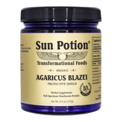 Sun Potion Agaricus Blazei, 127g/4.48 oz Sun Potion Agaricus Blazei on white background
