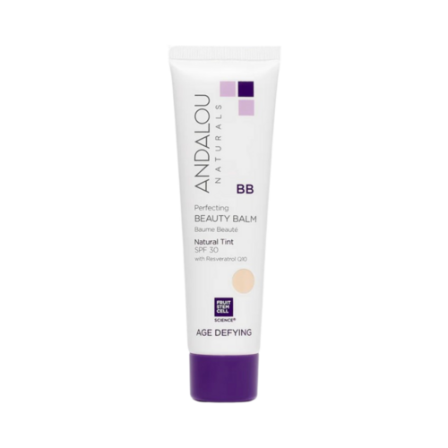 Andalou Naturals Age Defying Perfecting BB Beauty Balm Natural Tint SPF 30, 58ml/1.96 fl oz Andalou Naturals Age Defying Perfecting BB Beauty Balm Natural Tint SPF 30 on white background