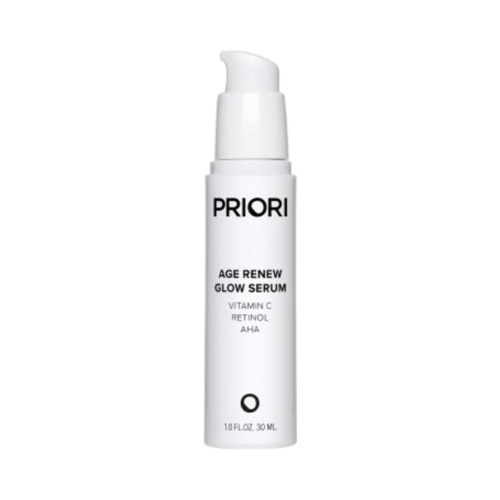 Priori Age Renew Glow Serum on white background